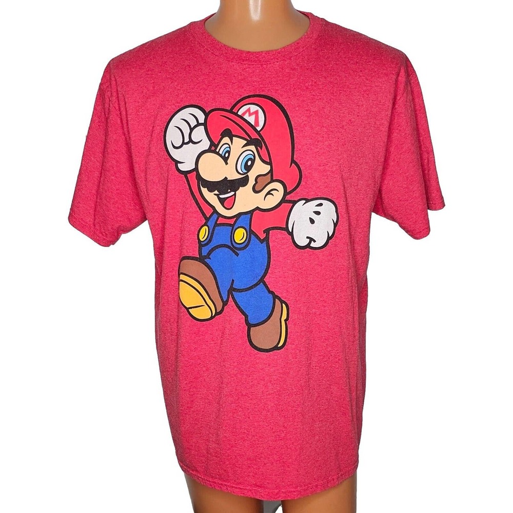 Super Mario Nintendo T-Shirt Size 2XL Red Graphic Tee